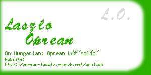 laszlo oprean business card